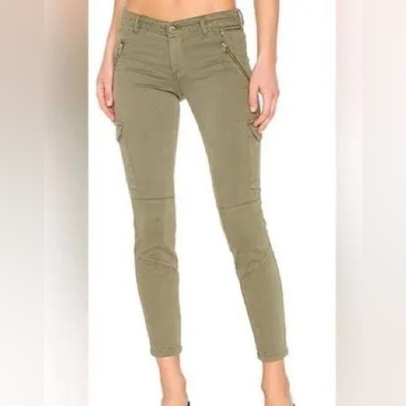 BLANKNYC The Reade Crop Green Crop Skinny Mid Rise Cargo Pants Size 27 - Picture 1 of 11